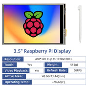 iPistBit 3.5 Inch Touchscreen Monitor, 480x320 LCD TFT SPI Display