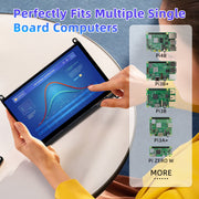 Moniteur iPitsBit Raspbemry Pi, écran LCD 7 pouces 1024x600 pour Raspbery Pi 5 4 3B 2B B4,BB Black, Banana Pi, Windov/s 10/8/7. Pilote gratuit 