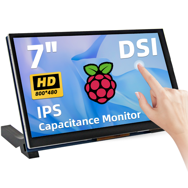 iPistBit 7 Inch Raspberry Pi Monitor Touchscreen, 800x480 DSI IPS Disp ...