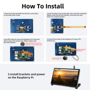 iPistBit Écran tactile Raspberry Pi 7 pouces, écran IPS 800 x 480 DSI, écran tactile capacitif 5 points pour Raspberry 5/Pi 4B/3B+/3B/B+/Zero/400, sans pilote 