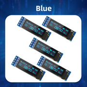 5 Pcs 0.91 Inch I2C OLED Display Module, 128x32 Pixel SSD1306 Luminous OLED Screen Board Compatible with Arduino Raspberry Pi ESP32