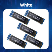 5 Pcs 0.91 Inch I2C OLED Display Module, 128x32 Pixel SSD1306 Luminous OLED Screen Board Compatible with Arduino Raspberry Pi ESP32