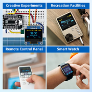 5 Pcs 0.96 Inch OLED Display Module, 128x64 Pixel I2C SSD1306 Luminous OLED Screen Board Compatible with Arduino Raspberry Pi ESP32