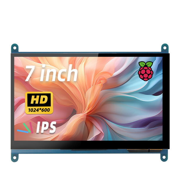 IPistBit Raspberry Pi Screen, 7 Inch Portable Monitor External Display 1024x600 IPS Screen Small HDMI Monitor for Raspberry Pi 5/4/3/2/Zero/B/B+ Jetson Nano Win11/10/8/7 (Non-Touch)