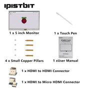 iPistBit 5" Raspberry Pi Touchscreen, 800x480 HDMI Monitor