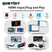 Écran tactile iPistBit 5" Raspberry Pi, moniteur HDMI 800 x 480